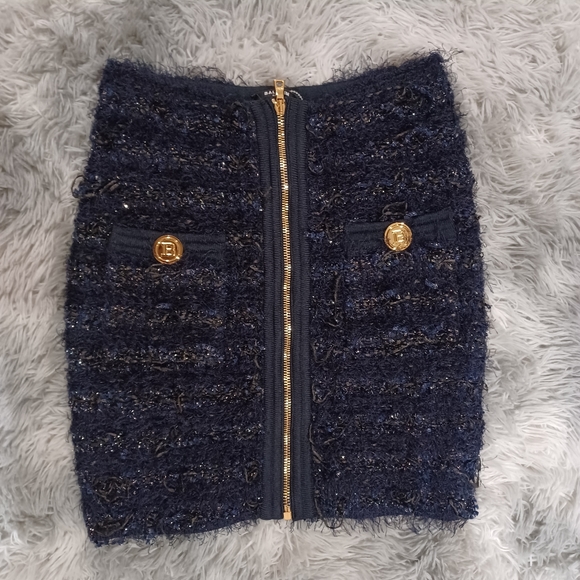 BALMAIN high-waist Wool Skirt NWT - Picture 10 of 14